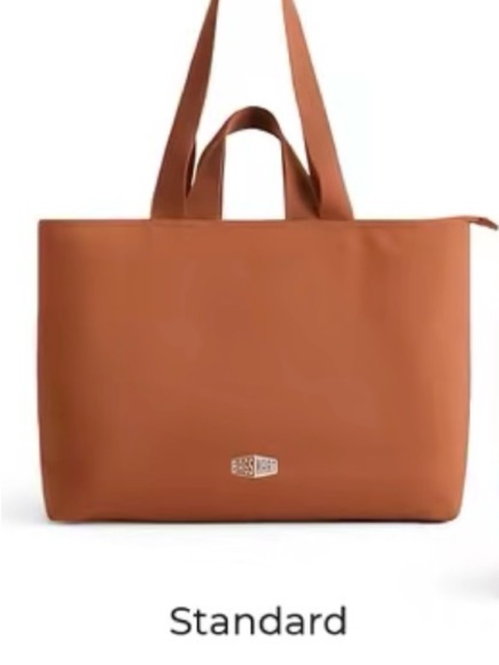 Sleek Cognac Tote Bag